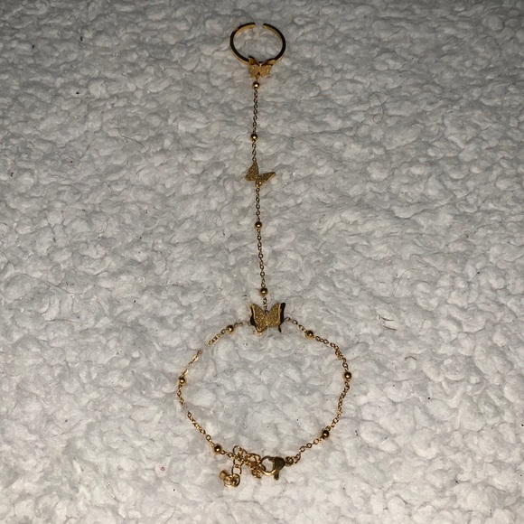 Gold Butterfly Hand Chain - Picture 8 of 17